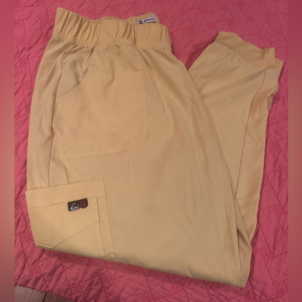 Koi Lite Yellow Scrub Pants
